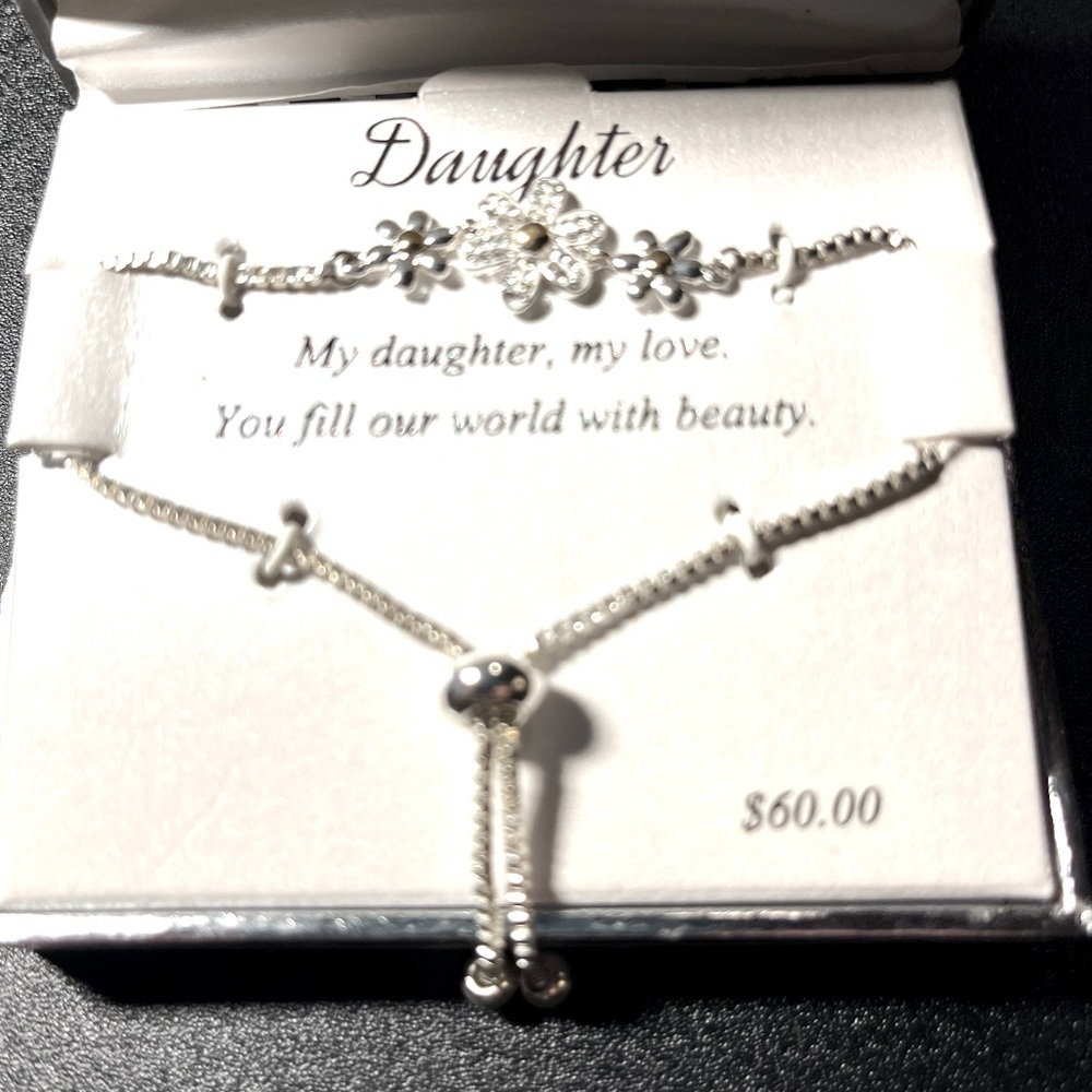3/$25. Silver Expressions by LARocks fine silver plated daughter bracelet